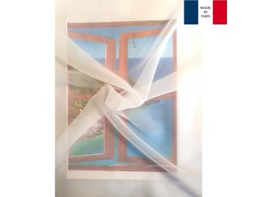Voilage sur mesure Plein Jour couleur ivoire (jusqu'à 340 cm de haut)