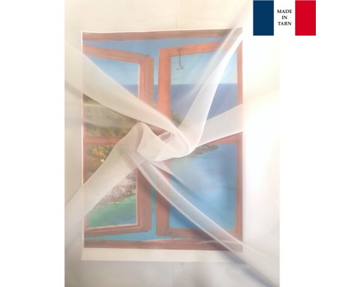 Voilage sur mesure Plein Jour couleur ivoire (jusqu'à 340 cm de haut)