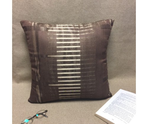 Coussin ANAIS chocolat déhoussable 45 x 45 cm