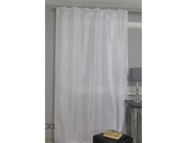 Voilage avec pattes cachés AMOUR blanc 140 x 260 cm