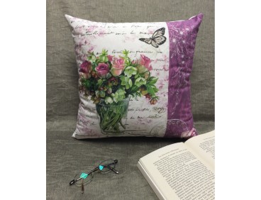 Housse de coussin Bouquet de Roses 40 x 40 cm