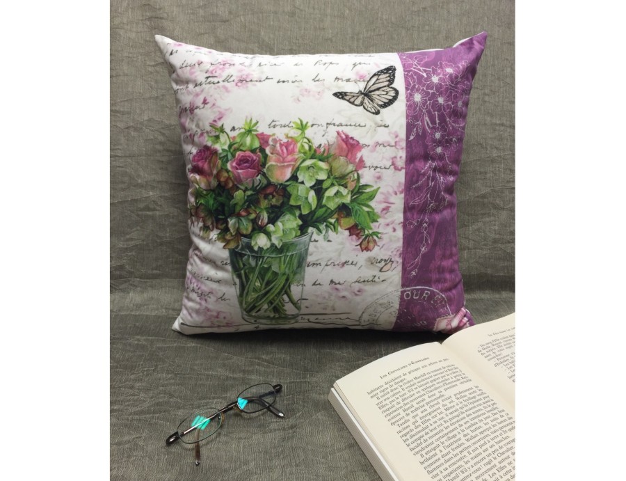 Housse de coussin Bouquet de Roses 40 x 40 cm