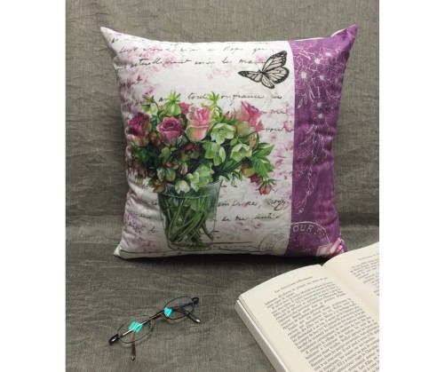 Housse de coussin Bouquet de Roses 40 x 40 cm