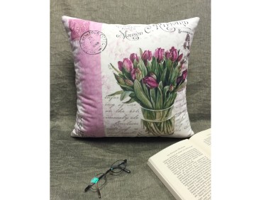 Housse de coussin Bouquet de fleurs 40 x 40 cm