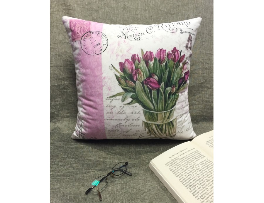 Housse de coussin Bouquet de fleurs 40 x 40 cm