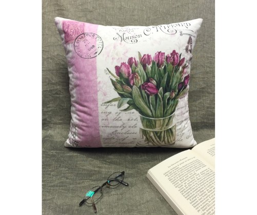 Housse de coussin Bouquet de fleurs 40 x 40 cm