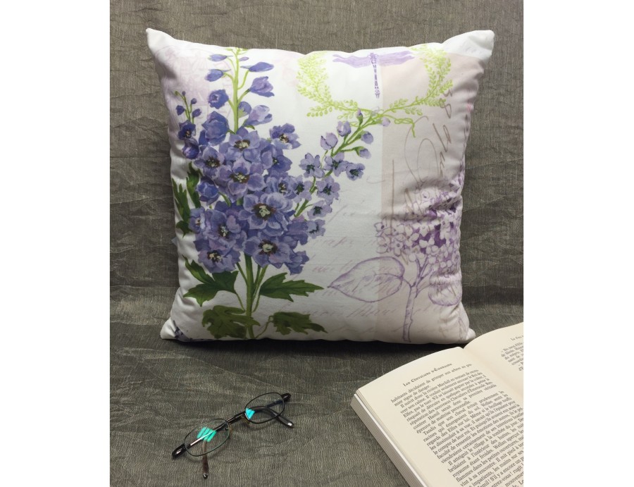 Housse de coussin fleurs 40 x 40 cm