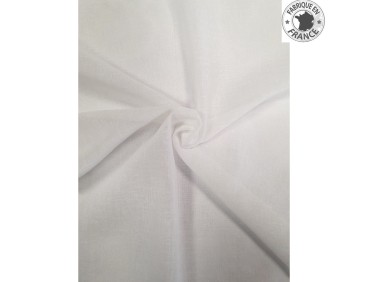 Voile au mètre aspect lin blanc uni en grande hauteur 300 cm