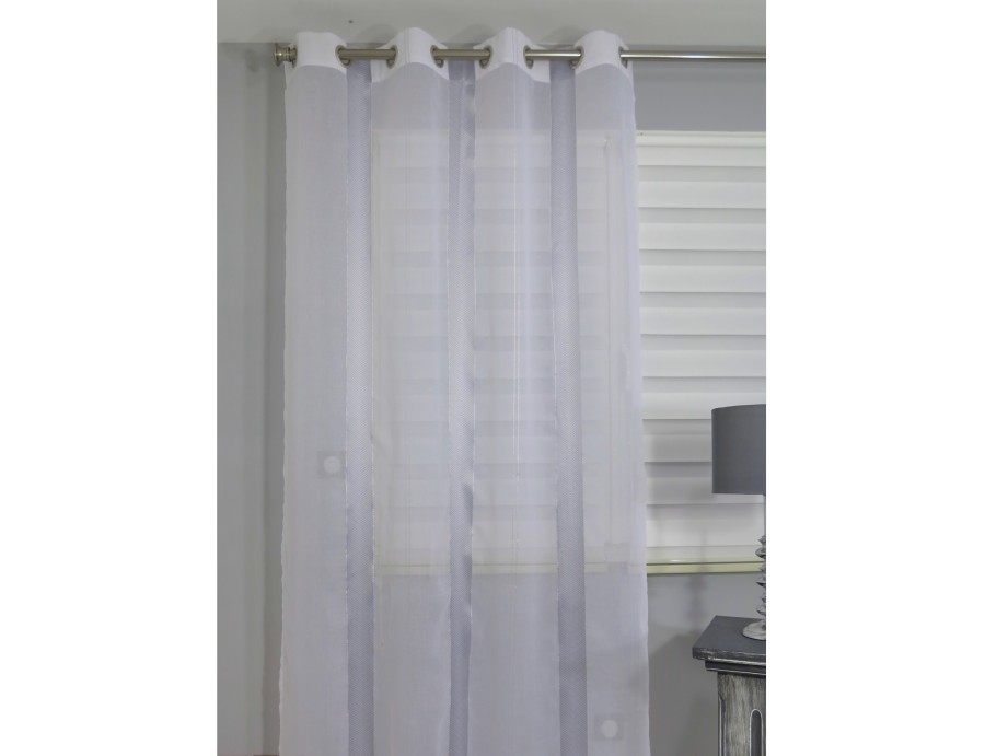 Voilage prêt à poser NINA gris 140 x 240 cm