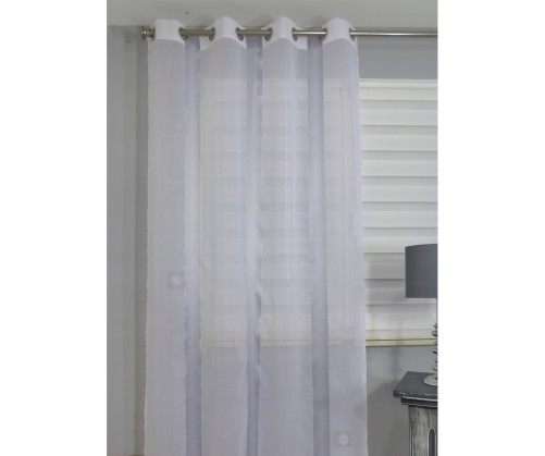 Voilage prêt à poser NINA gris 140 x 240 cm