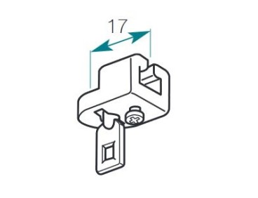 Embout fixe pour rail cintrable 330 Boulet