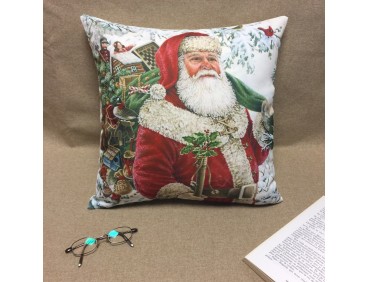 Housse de coussin Père Noël 40 x 40 cm
