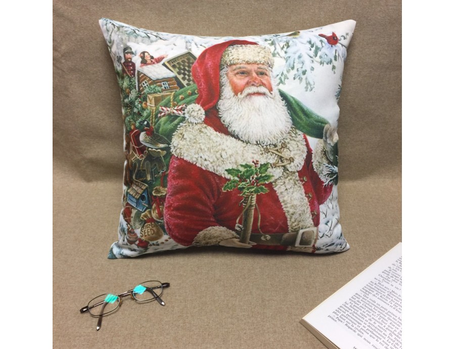 Housse de coussin Père Noël 40 x 40 cm Housse de coussin Père Noël 40 x 40 cm