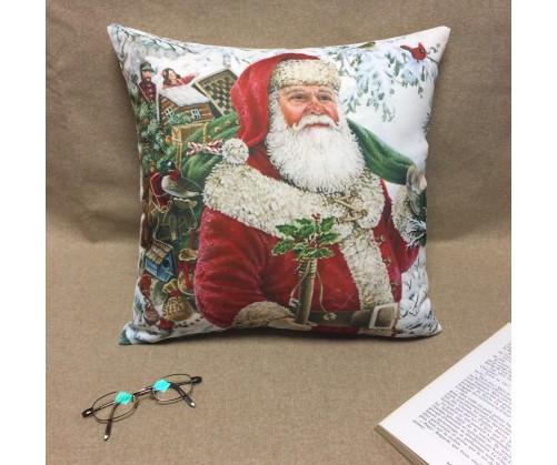 Housse de coussin Père Noël 40 x 40 cm