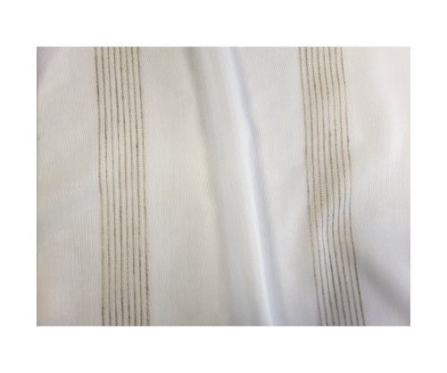 Voilage sur mesure avec rayure couleur naturel