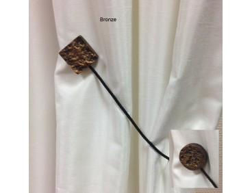 Embrasse aimantée ALAMBRE bronze réversible rond carré