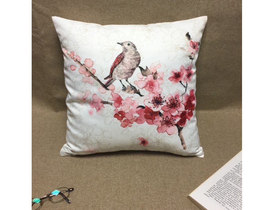 Housse de coussin Cerisier ivoire 40 x 40 cm