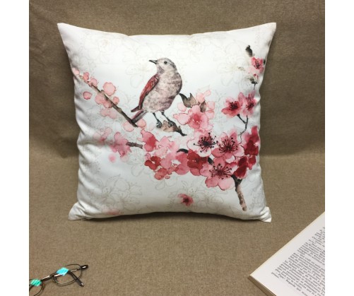 Housse de coussin Cerisier ivoire 40 x 40 cm