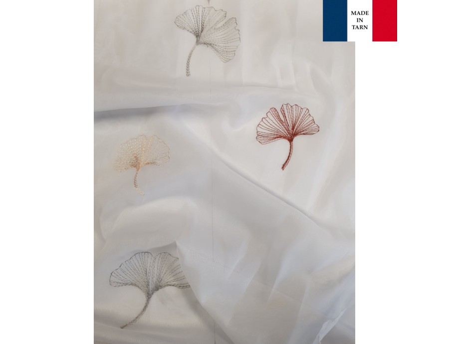 Voilage sur mesure terracotta (jusqu'à 290 cm de haut). Ref 00331-441