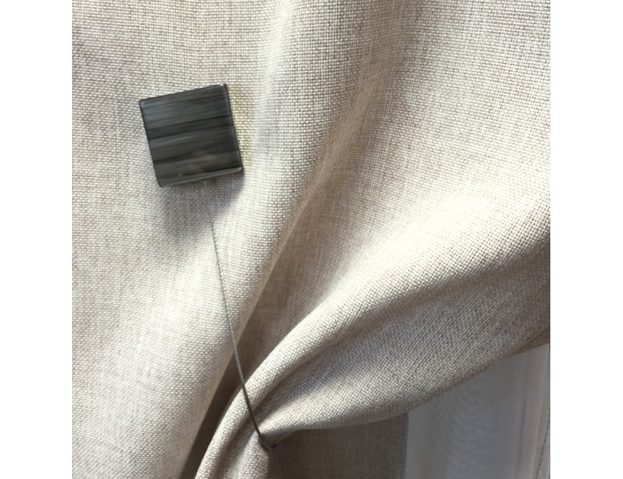 Embrasse aimantée MARBLE gris réversible rond ou carré