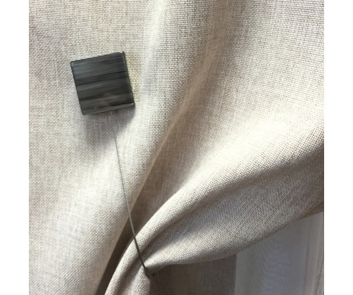 Embrasse aimantée MARBLE gris réversible rond ou carré