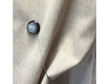 Embrasse aimantée MARBLE gris réversible rond ou carré