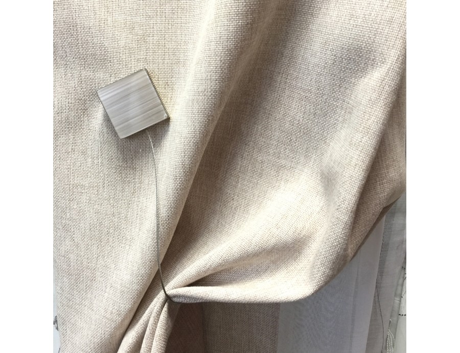 Embrasse aimantée MARBLE lin réversible rond ou carré