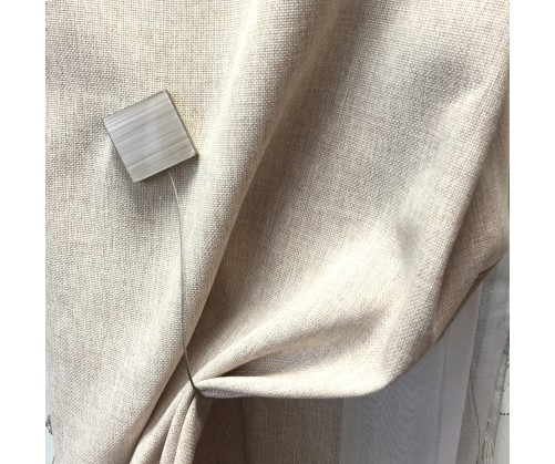 Embrasse aimantée MARBLE lin réversible rond ou carré