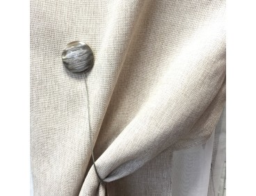 Embrasse aimantée MARBLE lin réversible rond ou carré