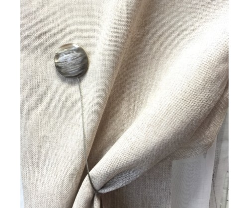 Embrasse aimantée MARBLE lin réversible rond ou carré