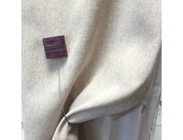 Embrasse aimantée MARBLE prune réversible rond ou carré