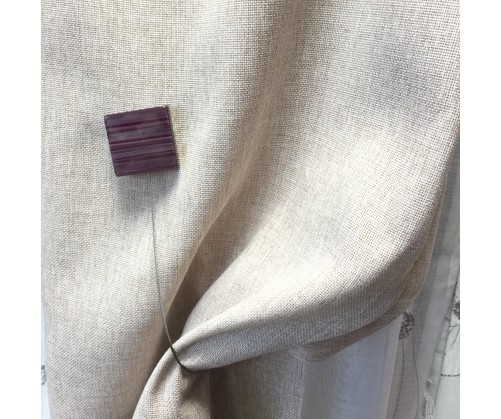 Embrasse aimantée MARBLE prune réversible rond ou carré