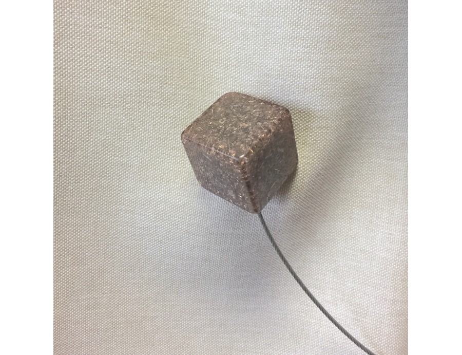 Embrasse aimantée CUBE paillette rosé