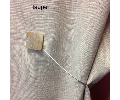 Embrasse aimantée PEARLY taupe