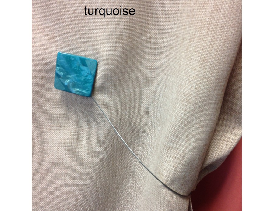 Embrasse aimantée PEARLY turquoise