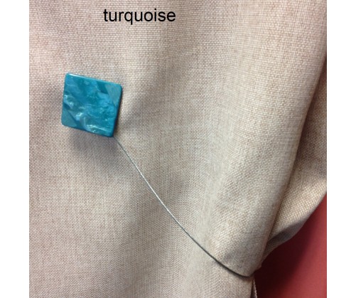 Embrasse aimantée PEARLY turquoise