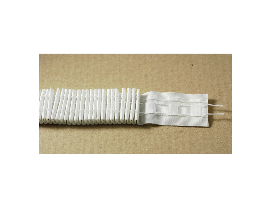 Ruflette 35 mm blanc pour voilage