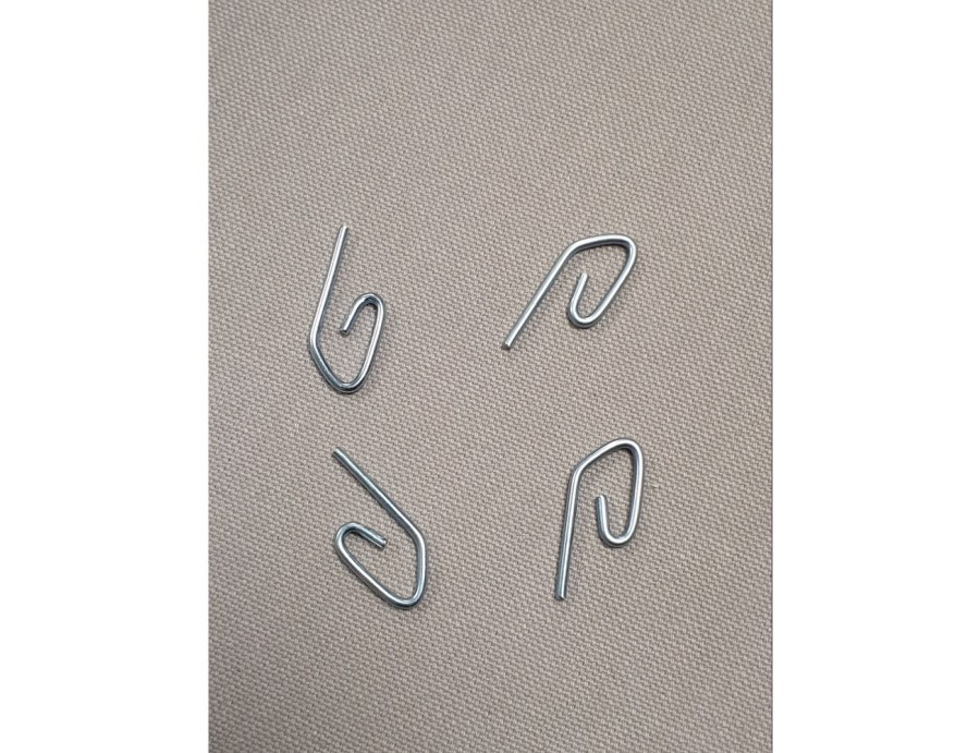 Crochet escargot en acier pour ruban fronçeur ou rideau vague (paquet de 10)