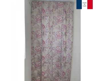 Rideaux isolant thermique JAVA fushia pour tringle portière