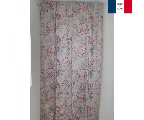 Rideaux isolant thermique JAVA fushia pour tringle portière