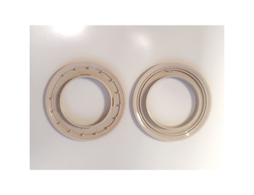 Oeillets à clipser beige taupe pour rideaux, 40 mm lot de 8