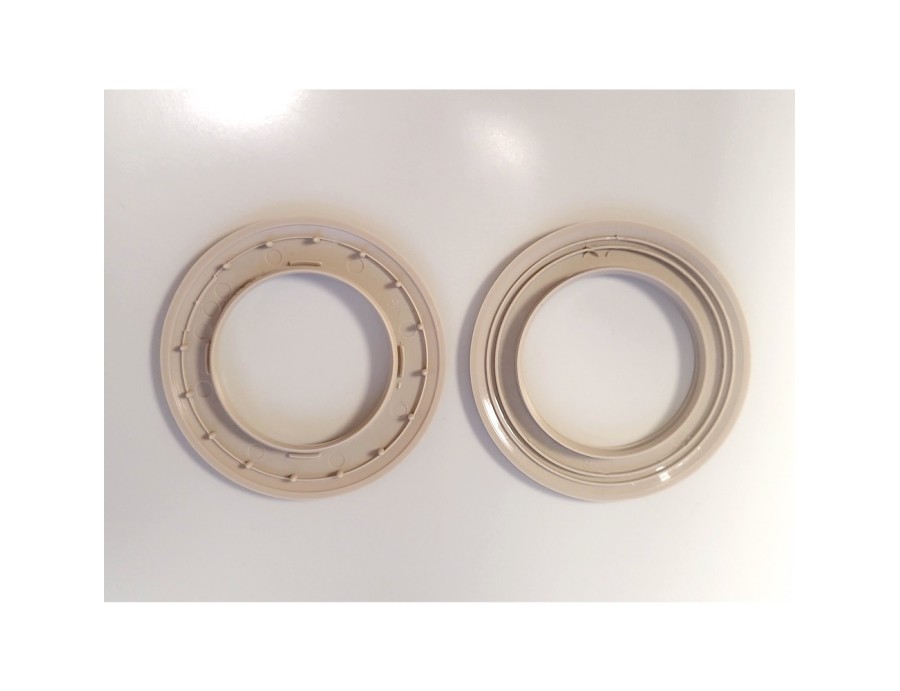 Oeillets à clipser beige taupe pour rideaux, 40 mm lot de 8