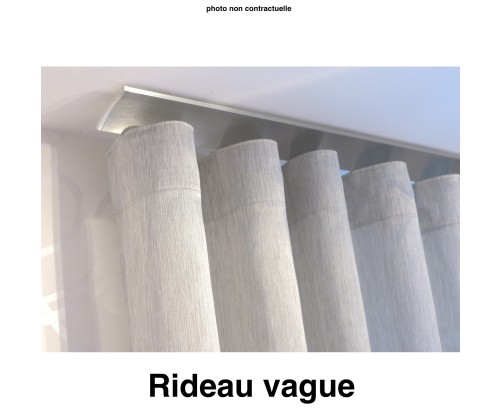 Voilage sur mesure beige gris aspect lin (jusqu'à 300 cm de hauteur). Ref 3941-025