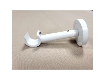 support mur blanc longueur 10 cm pour tube 20 mm