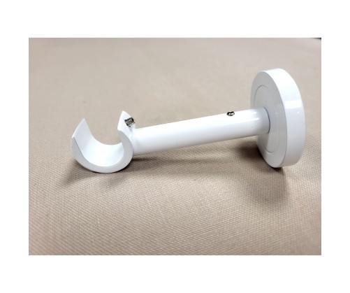 support mur blanc longueur 10 cm pour tube 20 mm