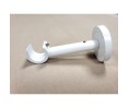 Support mur blanc longueur 10 cm pour tube 20 mm