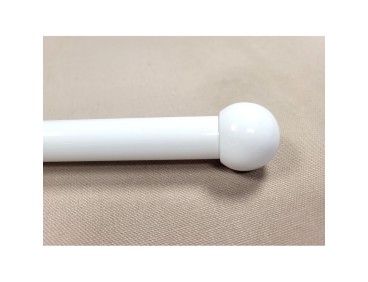 Embout boule blanc pour tube de 20 mm la paire