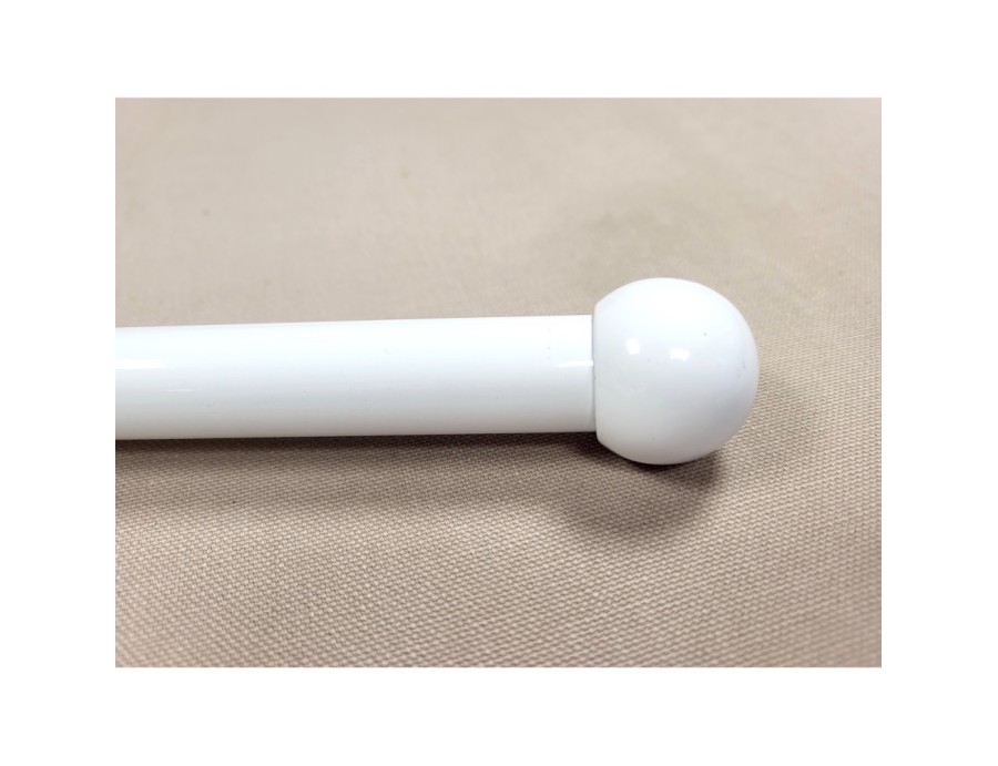Embout boule blanc pour tube de 20 mm la paire