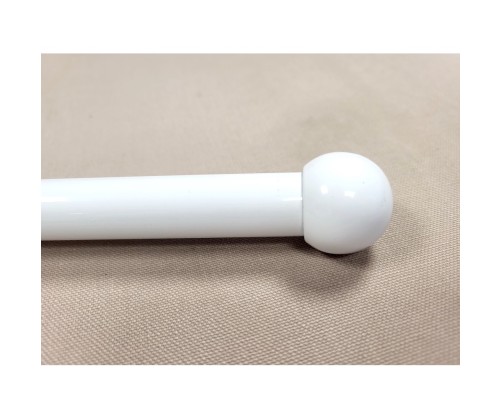 Embout boule blanc pour tube de 20 mm la paire