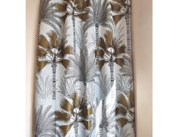 Rideau Guerande ocre, hauteur sur mesure, Largeur 140 cm maximum